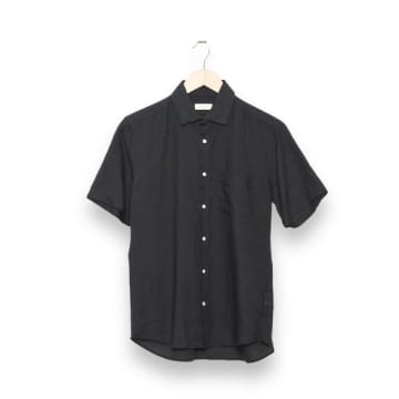 Shop Carpasus Shirt Linen Short Lido Black
