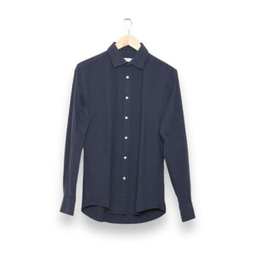 Shop Carpasus Shirt Campo Navy In Blue