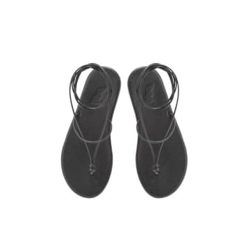Ancient Greek Chordi Black Tie Sandals