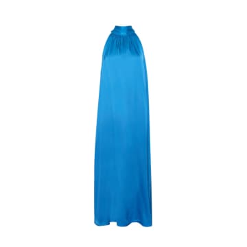 Shop Frnch Auberya Halter Dress In Blue