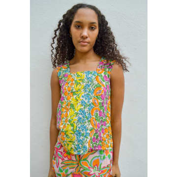 Shop Native Youth Fruit Printed Multi Frill Top