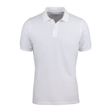 Stenströms - White Cotton Pique Polo Shirt 4401252401010