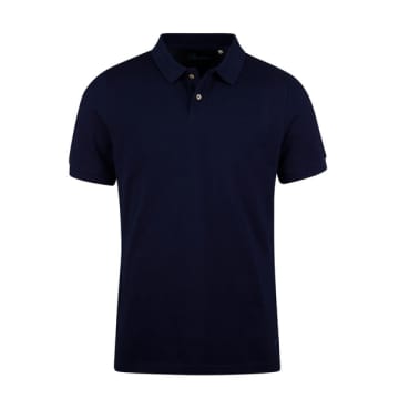 Stenströms - Navy Blue Cotton Pique Polo Shirt 4401252401190