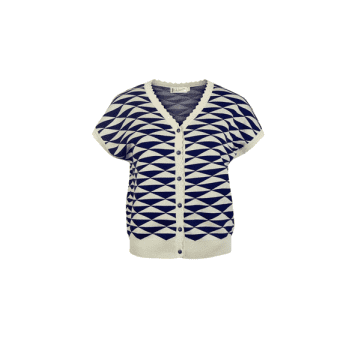 Shop Palava Emma Knitted Top In Navy Sails In Blue