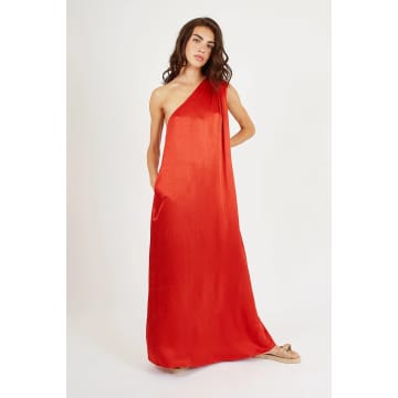 Traffic People Gia Dress In Rust In Red