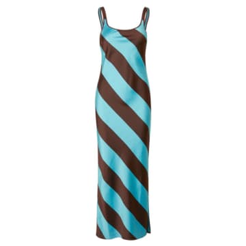 Shop Samsoe & Samsoe Sunna Dress Swim Cap Blue Stripe