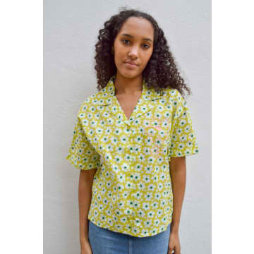 Shop Native Youth Daisy Printed Green Shirt