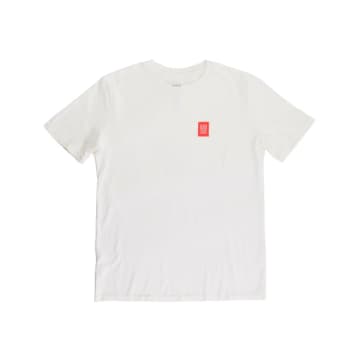 Topo Designs Camiseta Small Original Logo Tee In White