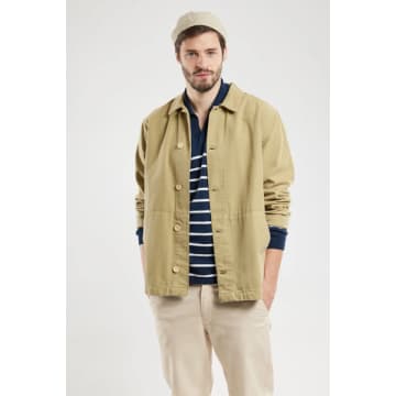 Shop Armor-lux 72932 Heritage Fisherman's Jacket In Pale Olive In Green