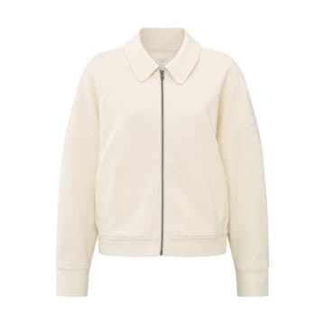 Shop Yaya Oversized Jersey Jacket Ivory White