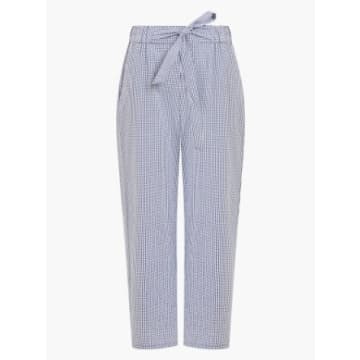 Shop Great Plains Salerno Gingham Check Trousers In Blue