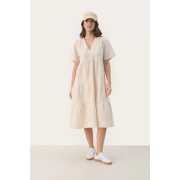 Part Two Pam Cotton Dress In Pearled Ivory In Neutral