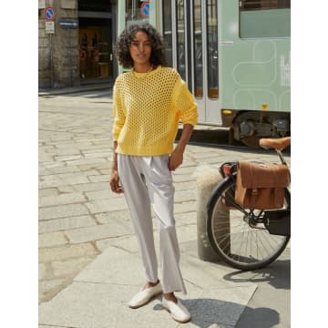 Varley Haines Knit Crew In Sunlight In Yellow