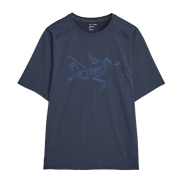 Shop Arc'teryx T-shirt Cormac Logo Uomo Black Sapphire