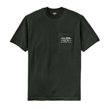 Shop Filson T-shirt Embroidered Pocket Uomo Dark Timber Diamond