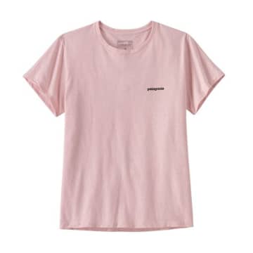 Shop Patagonia T-shirt P-6 Logo Responsibili Donna Whisker Pink