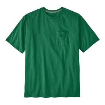 Shop Patagonia T-shirt Boardshort Logo Pocket Uomo Gather Green