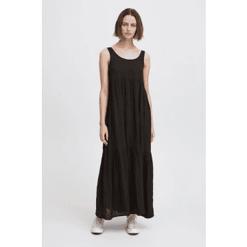 Shop Ichi Foxa Black Maxi Dress