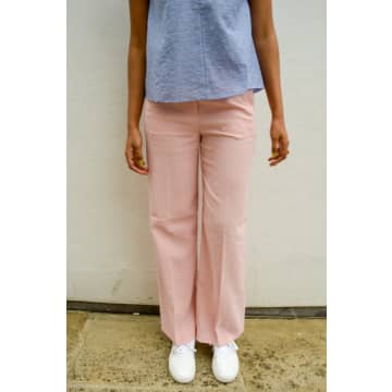 Shop Atelier Rêve Leono Silver Pink Trousers In Metallic