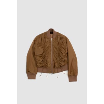 Simone Rocha Classic Bomber With Ruching Olive In Green