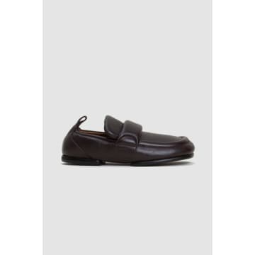 Dries Van Noten Padded Leather Loafers Bordeaux In Burgundy