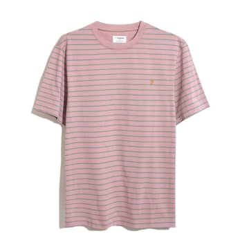Farah Pink And Blue Striped T-shirt