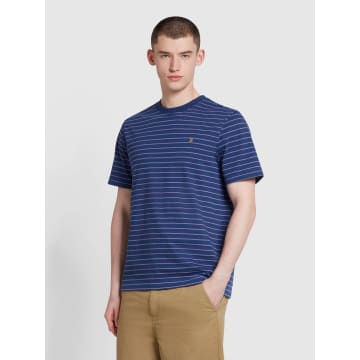 Farah Navy And Purple Blue Striped T-shirt