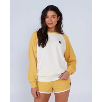 Salty Crew Two -color Woman's Sweatshirt In Yellow