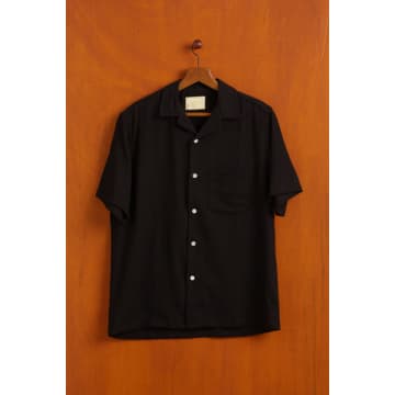 Portuguese Flannel Pique Shirt Black