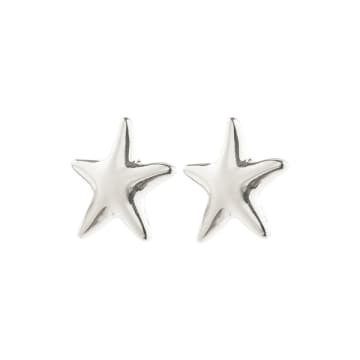 Pilgrim - Force Silver Plated Star Earrings In Metallic