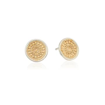 Anna Beck Contrast Dotted Stud Earrings In Gold