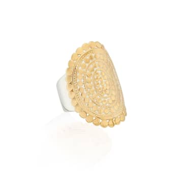 Anna Beck Scallop Saddle Ring In Gold