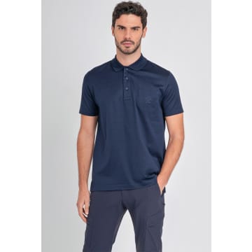 Paul & Shark Men's Cotton Jersey Polo Shirt With Embroidered Logo In Blue