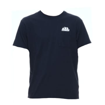 Shop Sundek T-shirt For Man M609tej7800 Navy In Blue
