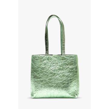 Cks Fashion Light Green Brielle Metallic Shopper Bag