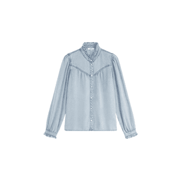 Suncoo Lorena Shirt In Bleu Jeans From In Blue
