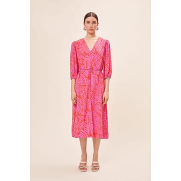 Suncoo Crina Print Dress In Pink