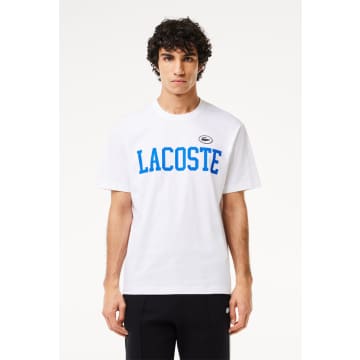 Shop Lacoste Men's Cotton Contrast Print And Badge T