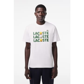 Shop Lacoste Men's Heavy Cotton Ball Print T