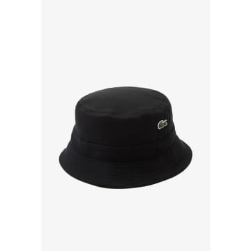 Lacoste Men's Organic Cotton Bucket Hat In Black