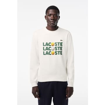 Shop Lacoste Men's Ball Print Fleece Sweatshirt