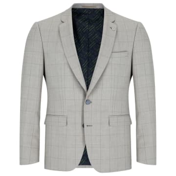 Remus Uomo Lucian Windowpane Check Suit Jacket In Neturals