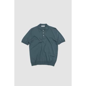 Gran Sasso Fresh Cotton Polo Shirt Grey Blue