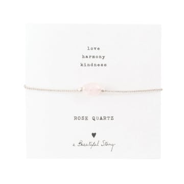 Shop Beautiful Story Gemstone Card Rose Quartz Bracelet