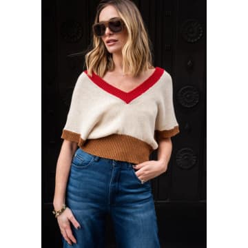 Libby Loves Milan Knit Top In White