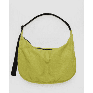 Baggu Large Nylon Crescent Bag Lemongrass In Green