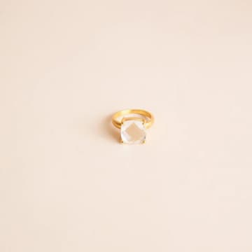 Tuskcollection Manil Clear Quartz Ring In Gold