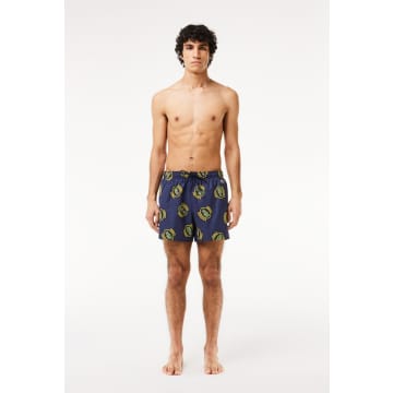 Shop Lacoste Men's Printed Swim Shorts