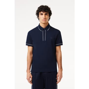 Shop Lacoste Men's Smart Paris Stretch Cotton Contrast Trim Polo Shirt