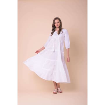 Handprint Dream Apparel Shimona Dress In Summer White